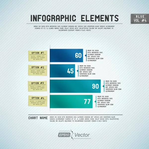 Elementi infografici colorati dettagliate — Vettoriale Stock