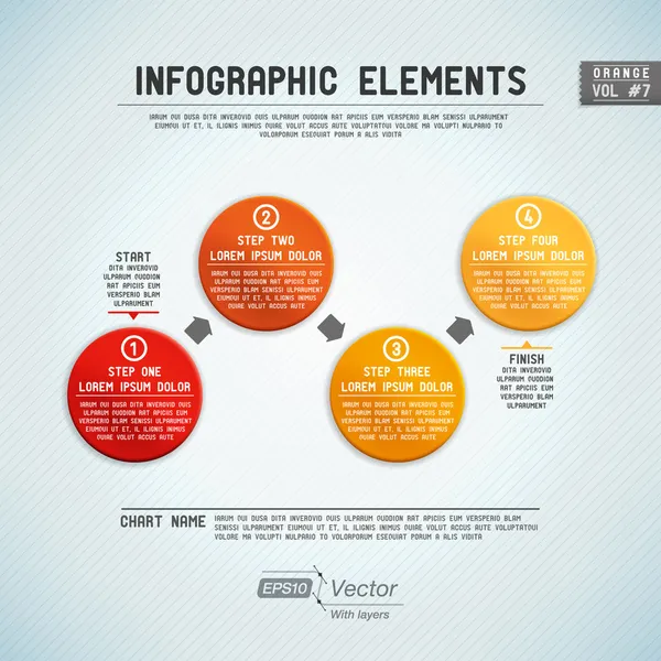 Elementos de infografía coloridos detallados — Archivo Imágenes Vectoriales