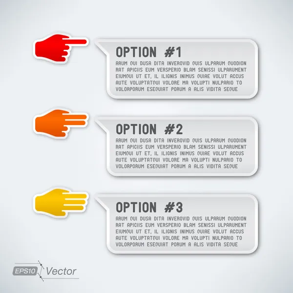Three options — Stock Vector