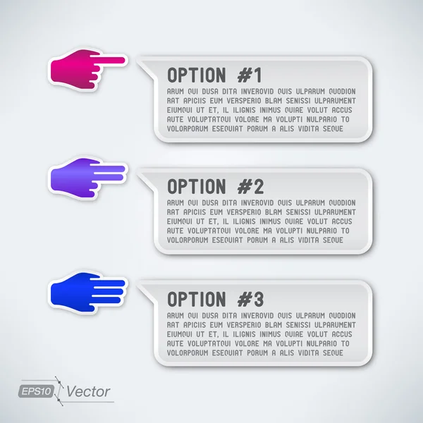 Tres opciones — Vector de stock