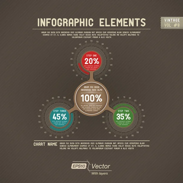 Elementos de infografía coloridos detallados — Archivo Imágenes Vectoriales