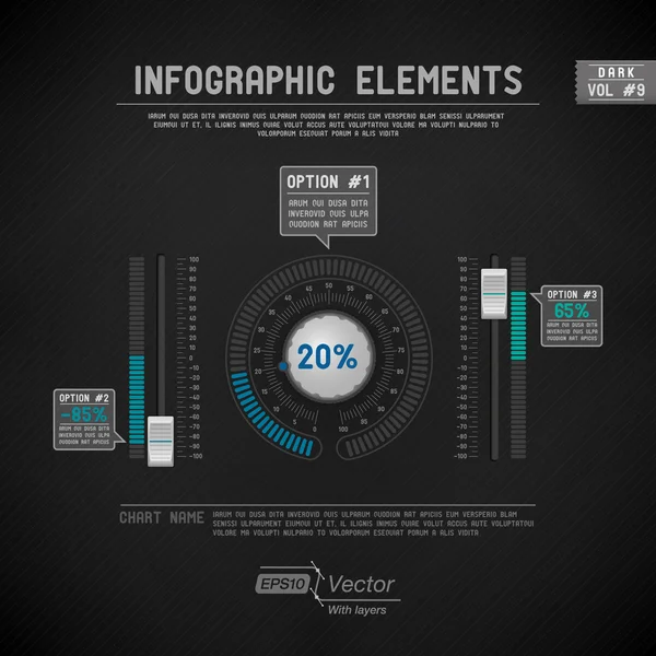 Éléments infographiques colorés détaillés — Image vectorielle