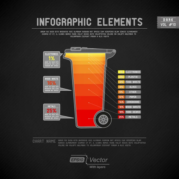 Elementos de infografía coloridos detallados — Archivo Imágenes Vectoriales
