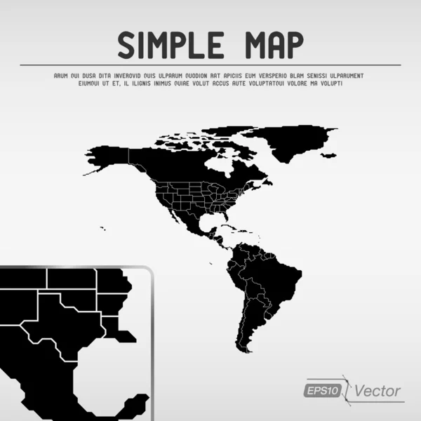 Abstracte eenvoudige kaart — Stockvector