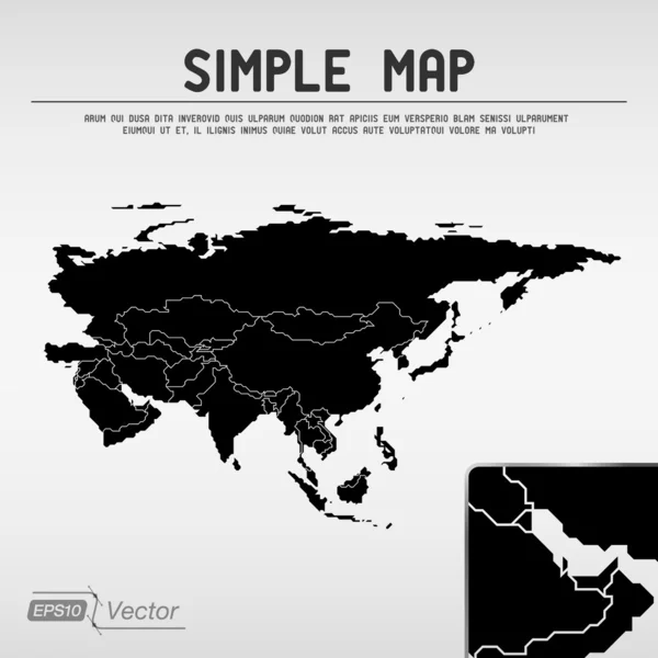 Abstract simple map — Stock Vector