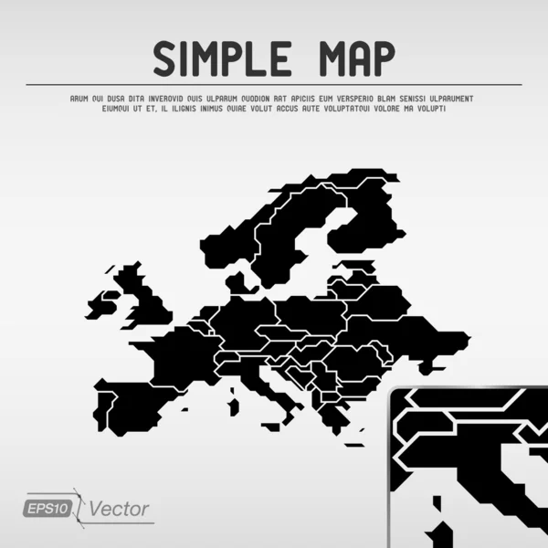 Abstrakte einfache Karte — Stockvektor
