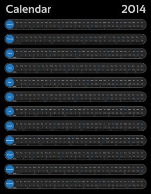 vektörel takvim 2014