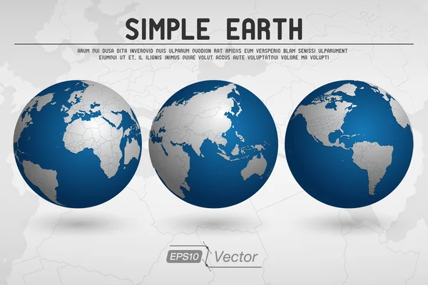 Eenvoudige globe — Stockvector