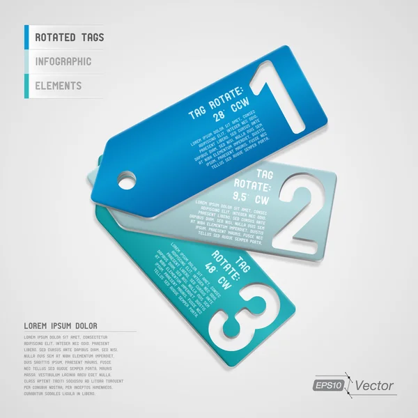 Three Infographic Tags — Stock Vector