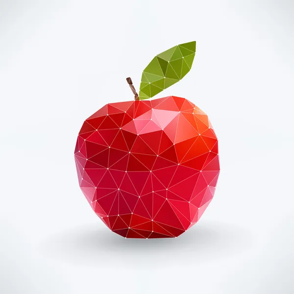 Fruta de manzana aislada abstracta — Vector de stock