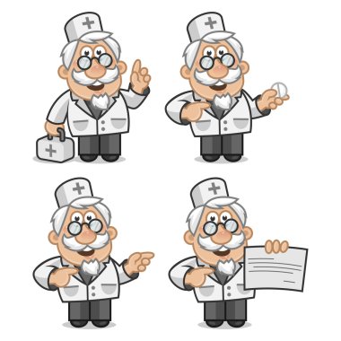 Doktor gösterir ve söyler
