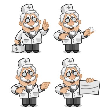Doctor shows and tells clipart