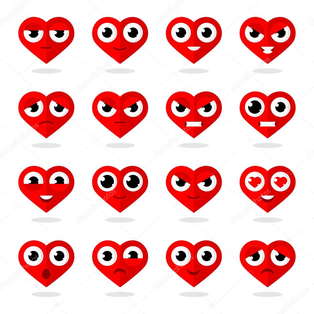 Icons heart smilies