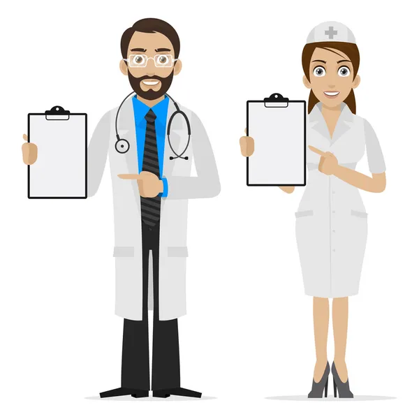 Doktor ve hemşire formunda belirtir