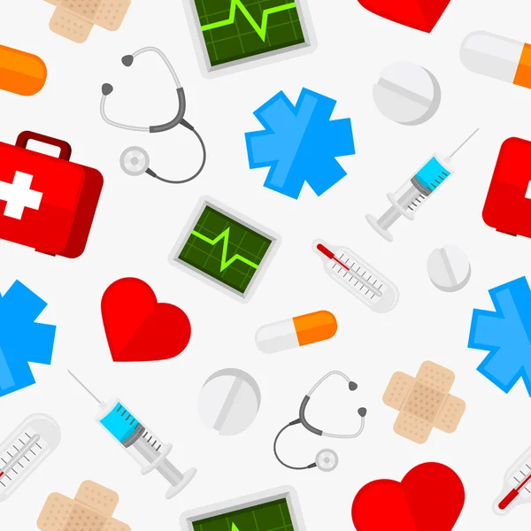 Pattern medical icons set — Stock Vector