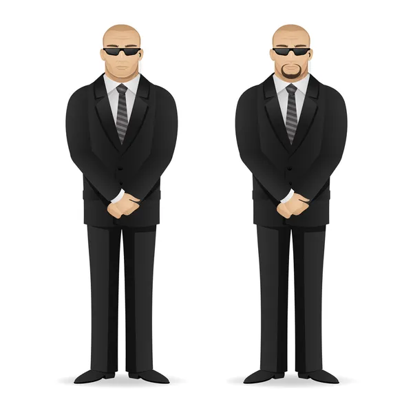 Bodyguard stands in closed pose — Stock Vector