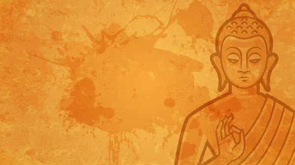 Предпосылки / контекст Buddha meditates — стоковый вектор