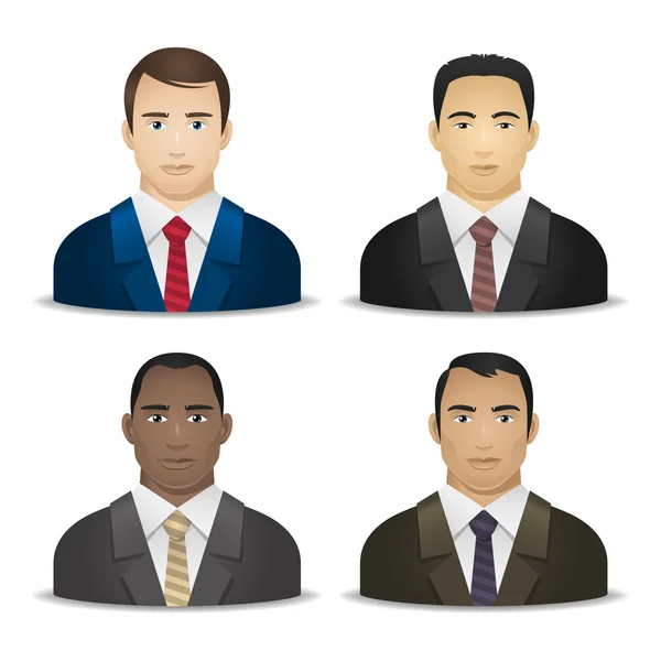 Business men various nationalities — Stock Vector