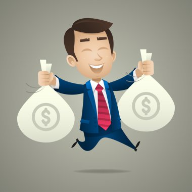 Çanta para ile işadamı tutar