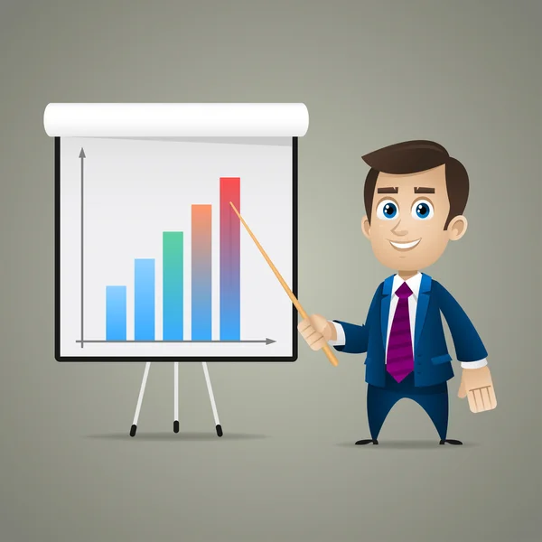 flipchart noktalarında işadamı