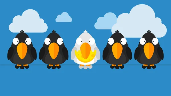 kavram kargalar tel üzerinde oturan