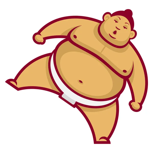 sumo güreşçisi ile yükseltilmiş bacak