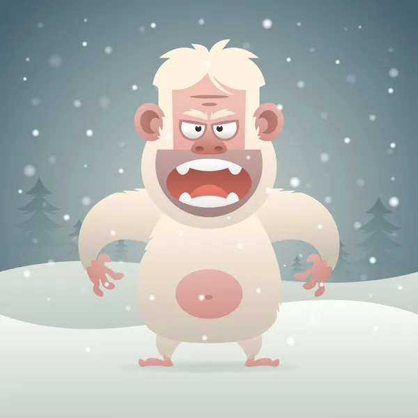 kış orman içinde yeti kötü karakter