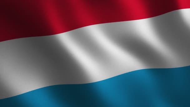 Flaga Luksemburga Macha Abstrakcyjne Tło Animacja Pętli Grafika Ruchowa — Wideo stockowe