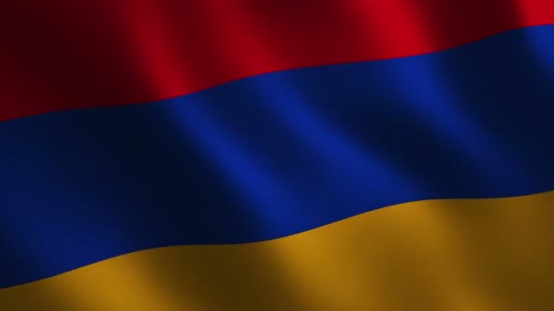 Armenien Flagge Weht Abstrakter Hintergrund Schleifenanimation Bewegungsgrafik — Stockvideo