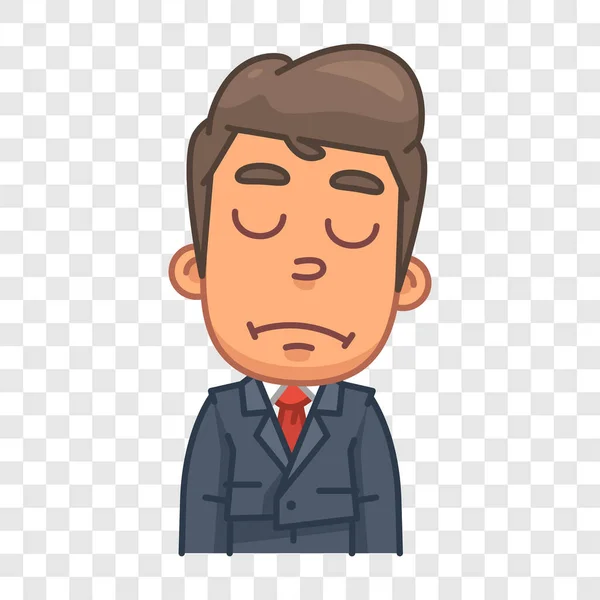 Businessman Business Suit Upset Funny Character Vector Character — ストックベクタ