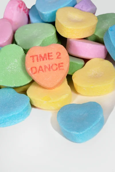 Corazones de caramelo de San Valentín "Time 2 Dance " — Foto de Stock