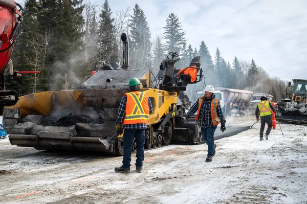 Weg Bestrating Bij Koud Weer Winter Scene — Stockfoto