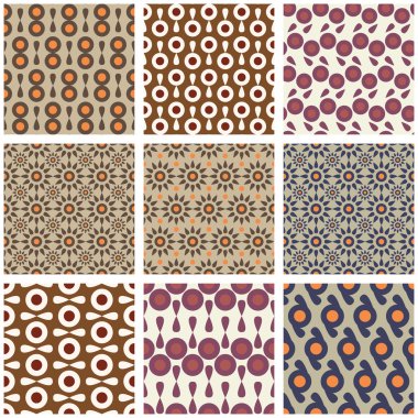 Dikişsiz retro desenleri