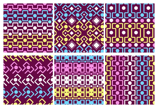 Seamless patterns set — Stock Vector