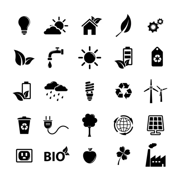 Icônes écologie ensemble — Image vectorielle