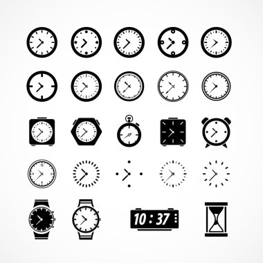 simgeler saatler. vektör çizim