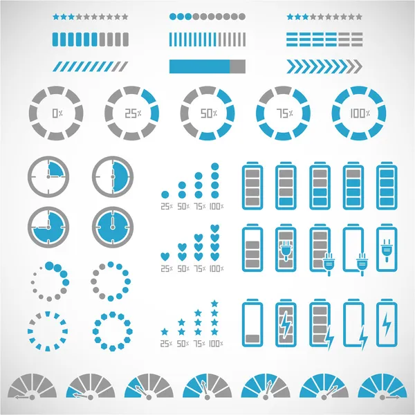 Sammlung von Indikatoren Vektorgrafiken