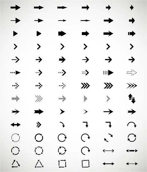 Set von Pfeil-Symbolen lizenzfreie Stockillustrationen