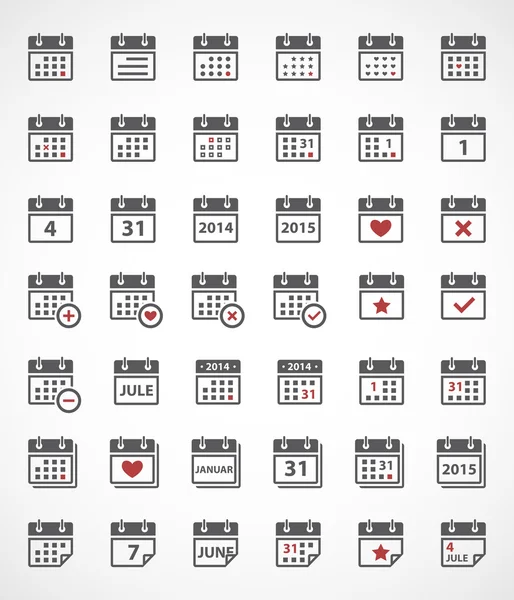 Kalenderpictogrammen Stockillustratie