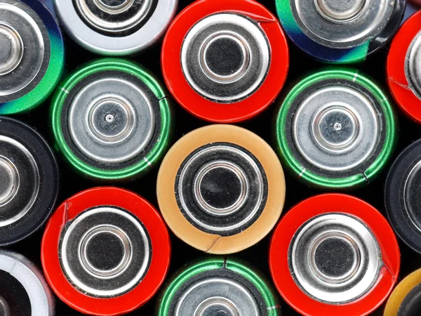 Gebruikt aa-batterijen — Stockfoto