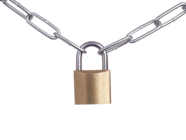 Padlock with chain — Stock Photo, Image