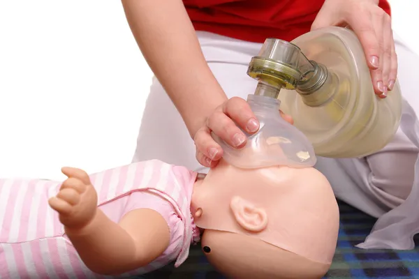 Konstgjorda respirationen demonstration — Stockfoto