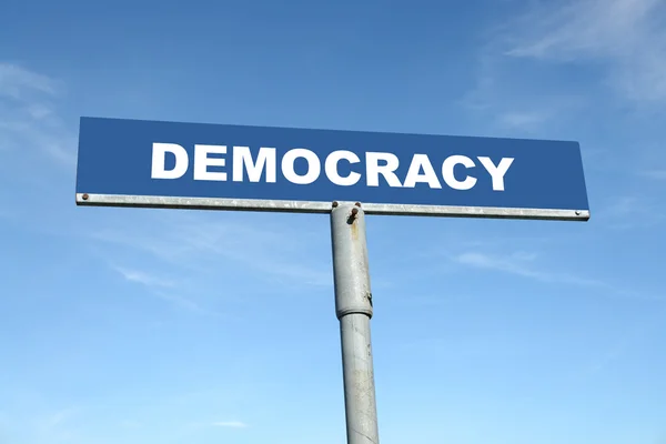 Wegweiser Demokratie — Stockfoto