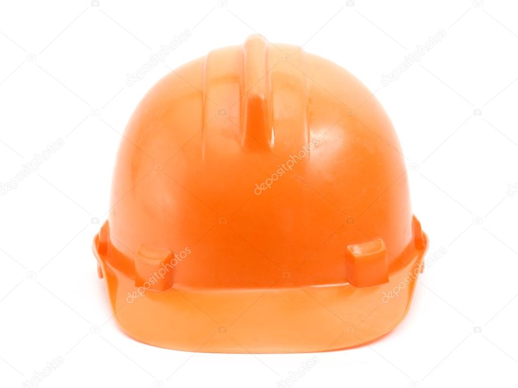Orange safety helmet