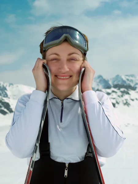 Happy skier — Stock Photo, Image