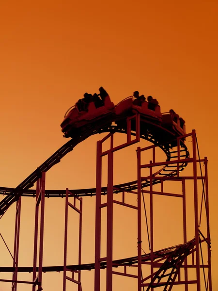 Jeździć roller coaster — Zdjęcie stockowe