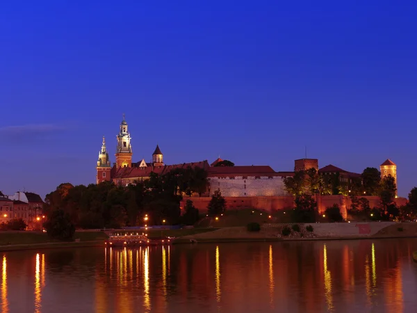 Castello di Wawel di notte — Foto Stock