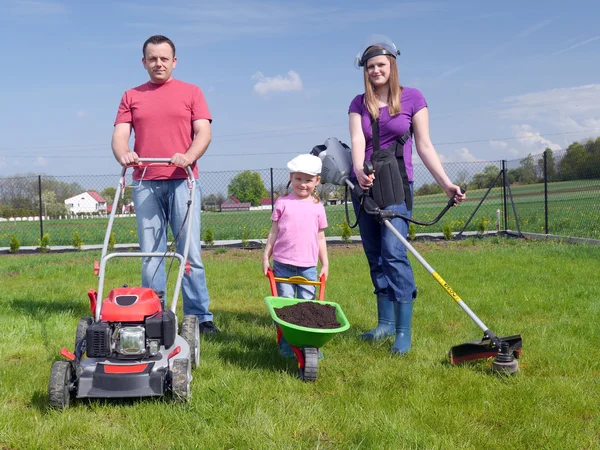 Family gardening — Stock Photo, Image