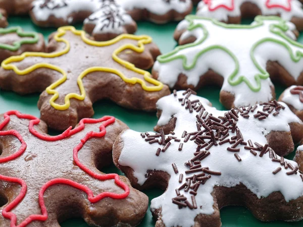 Star-shaped gingerbread cookies — Stock Photo, Image