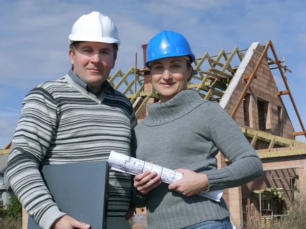 Byggnaden ingenjörer — Stockfoto